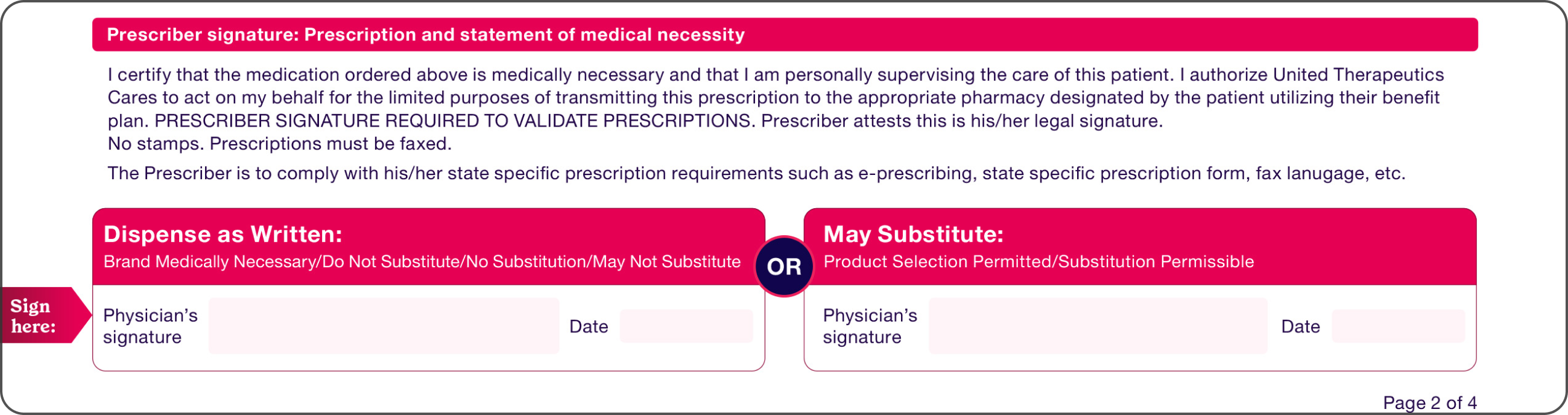 Prescriber Signature Form Example